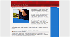 Desktop Screenshot of centimeterstoinches.net